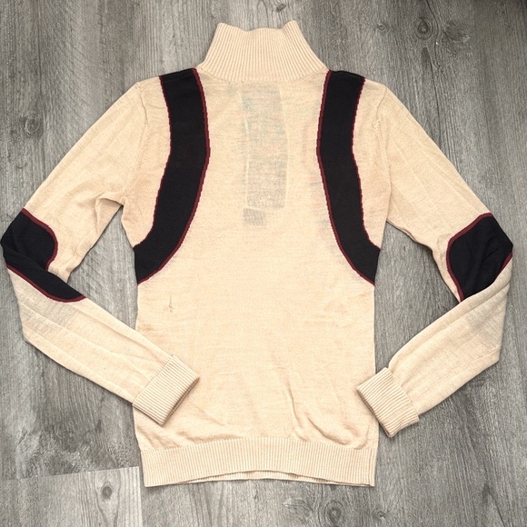 L.A.M.B. FALL 2007 - Beige and Black Turtleneck Sweater - Size Small - Picture 2 of 16